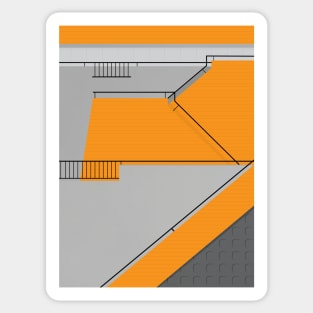 Modernist Orange Staircase Sticker